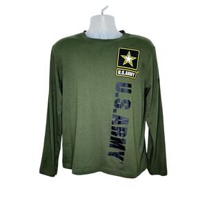 US Army Green Long Sleeve T-Shirt Military Shirt USA Unisex Large